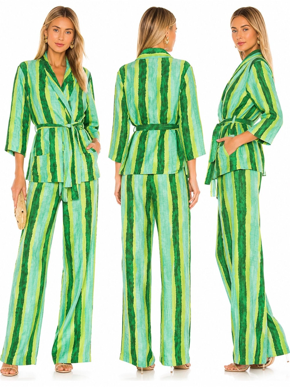 Zara Striped Linen Blend Two-Piece Set
Top: Medium | Pants: Small